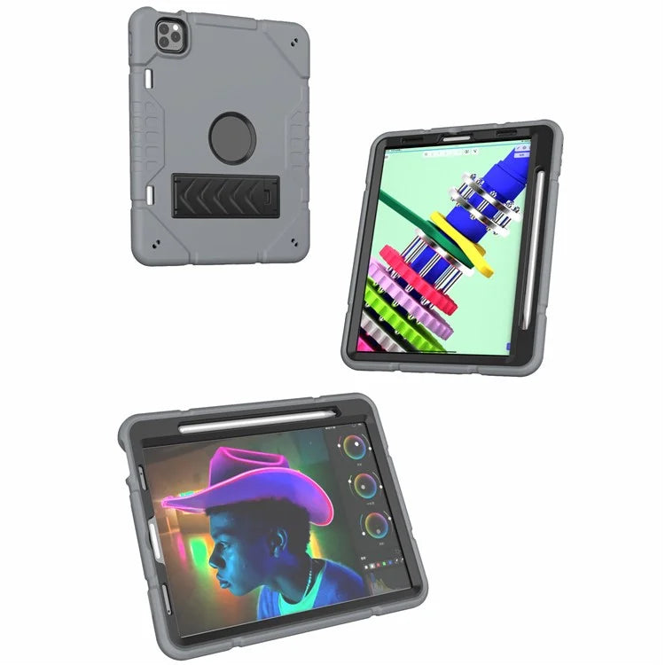 For iPad Pro 11 (2018) / (2020) / (2021) / (2022) / iPad Air (2020) / (2022) Case with Pencil Slot Kickstand Tablet Cover