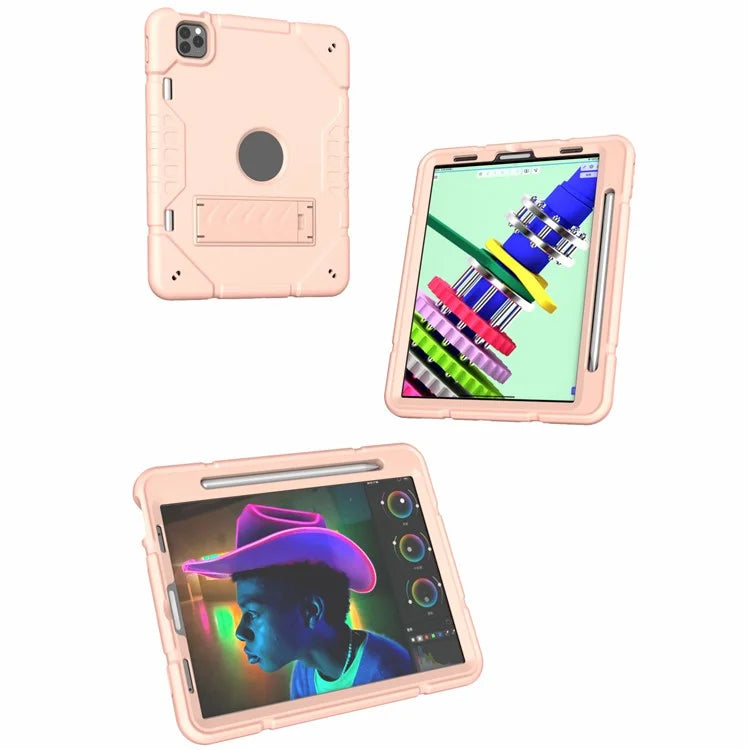 For iPad Pro 11 (2018) / (2020) / (2021) / (2022) / iPad Air (2020) / (2022) Case with Pencil Slot Kickstand Tablet Cover