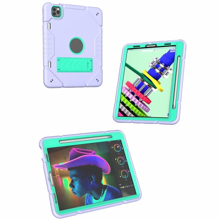 For iPad Pro 11 (2018) / (2020) / (2021) / (2022) / iPad Air (2020) / (2022) Case with Pencil Slot Kickstand Tablet Cover