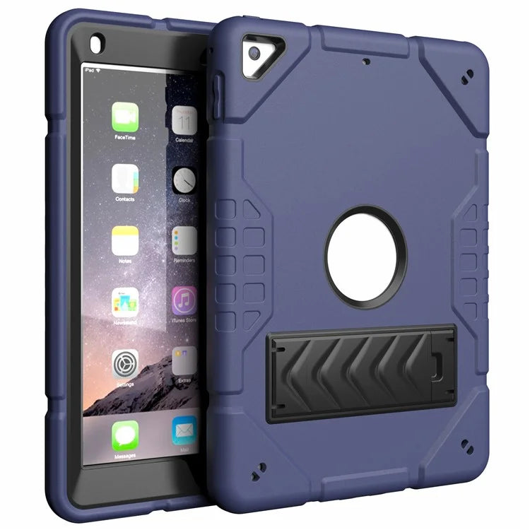 For iPad Air 2 / iPad Pro 9.7 inch (2016) / iPad 9.7-inch (2017) / (2018) Case TPU + PC Shockproof Kickstand Cover