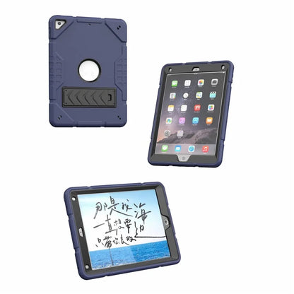 For iPad Air 2 / iPad Pro 9.7 inch (2016) / iPad 9.7-inch (2017) / (2018) Case TPU + PC Shockproof Kickstand Cover