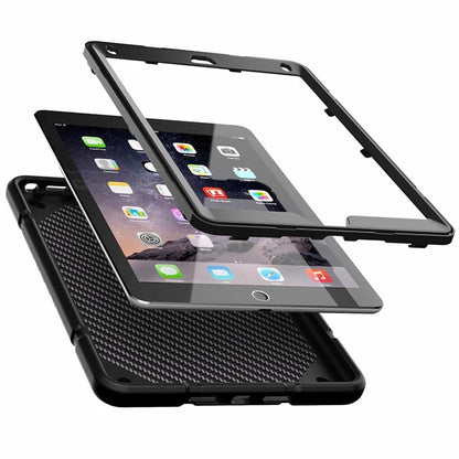 For iPad Air 2 / iPad Pro 9.7 inch (2016) / iPad 9.7-inch (2017) / (2018) Case TPU + PC Shockproof Kickstand Cover