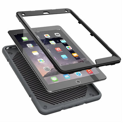 For iPad Air 2 / iPad Pro 9.7 inch (2016) / iPad 9.7-inch (2017) / (2018) Case TPU + PC Shockproof Kickstand Cover