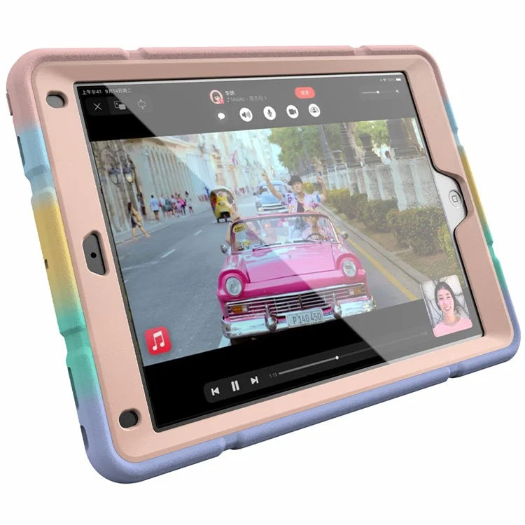 For iPad Air 2 / iPad Pro 9.7 inch (2016) / iPad 9.7-inch (2017) / (2018) Case TPU + PC Shockproof Kickstand Cover