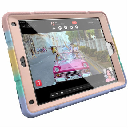 For iPad Air 2 / iPad Pro 9.7 inch (2016) / iPad 9.7-inch (2017) / (2018) Case TPU + PC Shockproof Kickstand Cover