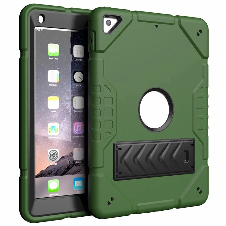 For iPad Air 2 / iPad Pro 9.7 inch (2016) / iPad 9.7-inch (2017) / (2018) Case TPU + PC Shockproof Kickstand Cover