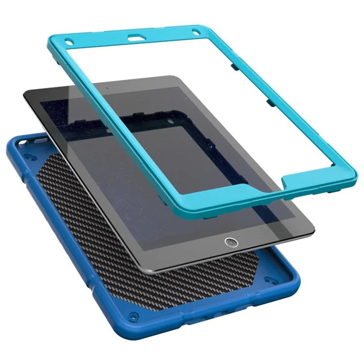 For iPad Air 2 / iPad Pro 9.7 inch (2016) / iPad 9.7-inch (2017) / (2018) Case TPU + PC Shockproof Kickstand Cover