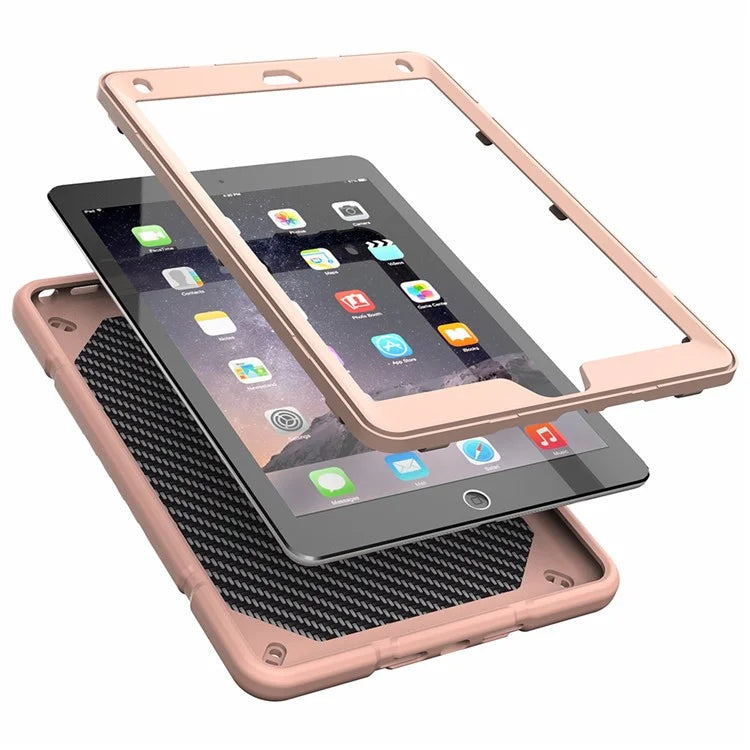 For iPad Air 2 / iPad Pro 9.7 inch (2016) / iPad 9.7-inch (2017) / (2018) Case TPU + PC Shockproof Kickstand Cover