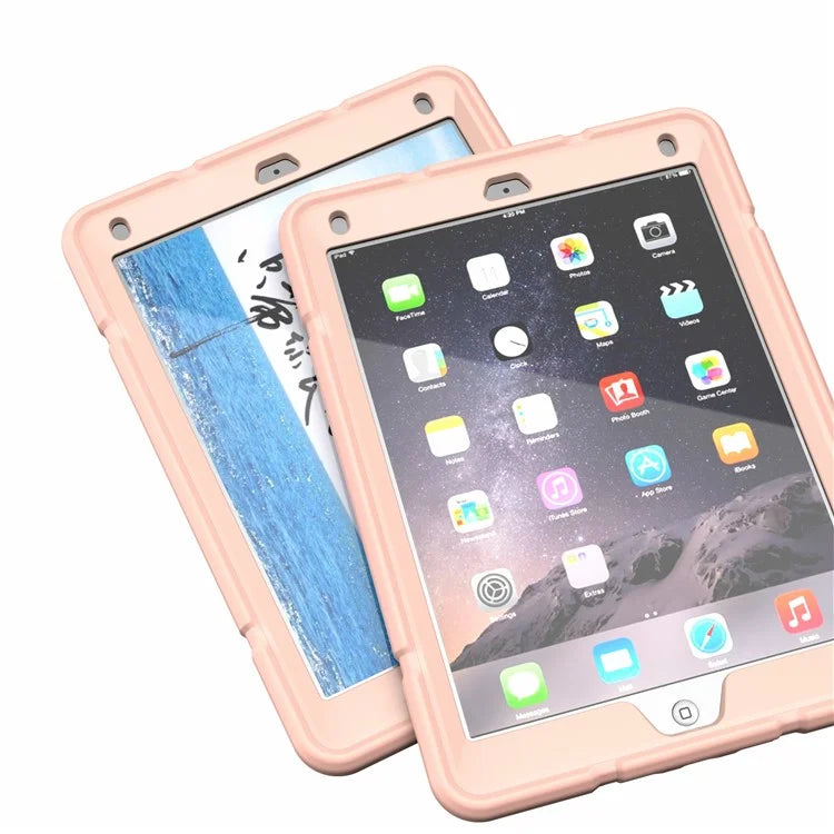 For iPad Air 2 / iPad Pro 9.7 inch (2016) / iPad 9.7-inch (2017) / (2018) Case TPU + PC Shockproof Kickstand Cover