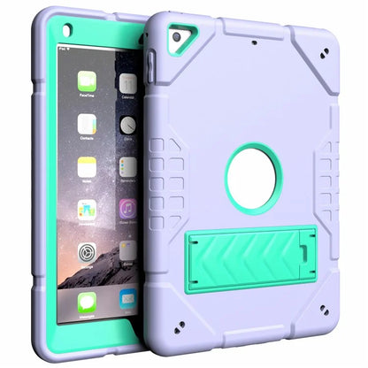 For iPad Air 2 / iPad Pro 9.7 inch (2016) / iPad 9.7-inch (2017) / (2018) Case TPU + PC Shockproof Kickstand Cover