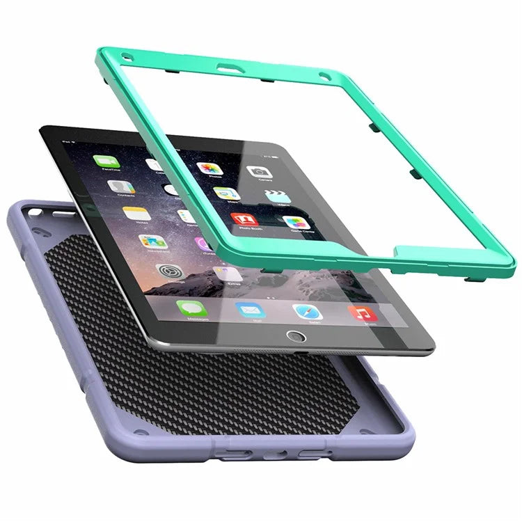 For iPad Air 2 / iPad Pro 9.7 inch (2016) / iPad 9.7-inch (2017) / (2018) Case TPU + PC Shockproof Kickstand Cover