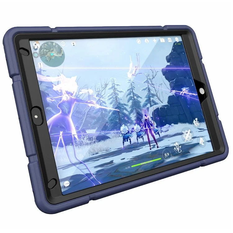 For iPad 10.2 (2019) / (2020) / (2021) Case Kickstand Heavy Duty TPU + PC Tablet Cover Anti-Slip