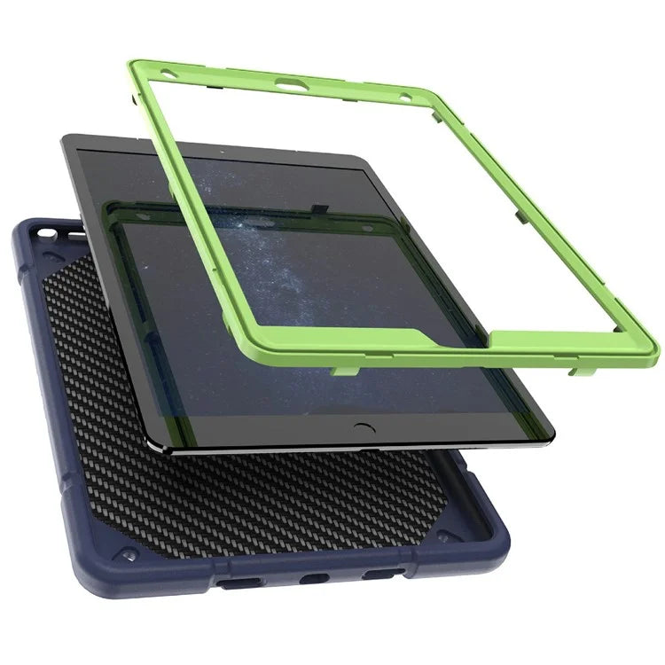 For iPad 10.2 (2019) / (2020) / (2021) Case Kickstand Heavy Duty TPU + PC Tablet Cover Anti-Slip