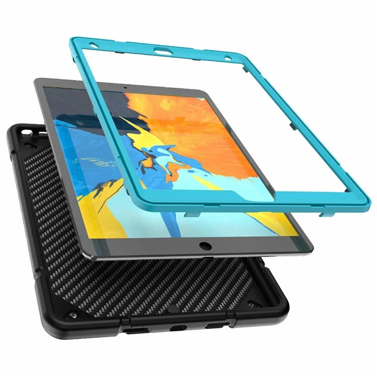 For iPad 10.2 (2019) / (2020) / (2021) Case Kickstand Heavy Duty TPU + PC Tablet Cover Anti-Slip