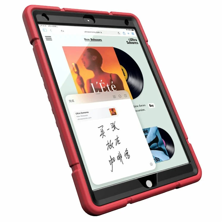 For iPad 10.2 (2019) / (2020) / (2021) Case Kickstand Heavy Duty TPU + PC Tablet Cover Anti-Slip
