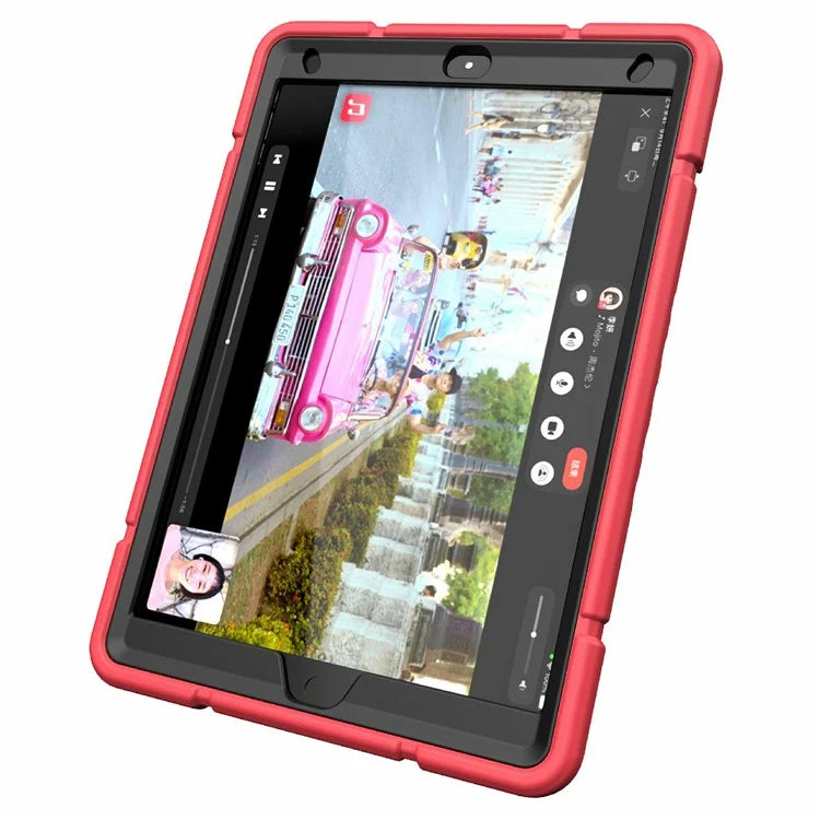 For iPad 10.2 (2019) / (2020) / (2021) Case Kickstand Heavy Duty TPU + PC Tablet Cover Anti-Slip