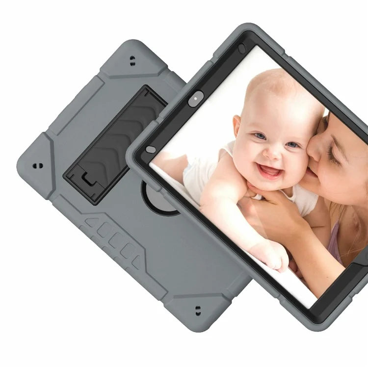 For iPad 10.2 (2019) / (2020) / (2021) Case Kickstand Heavy Duty TPU + PC Tablet Cover Anti-Slip