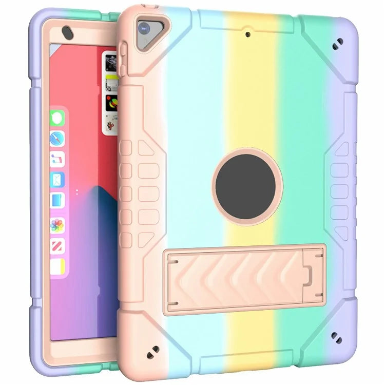 For iPad 10.2 (2019) / (2020) / (2021) Case Kickstand Heavy Duty TPU + PC Tablet Cover Anti-Slip