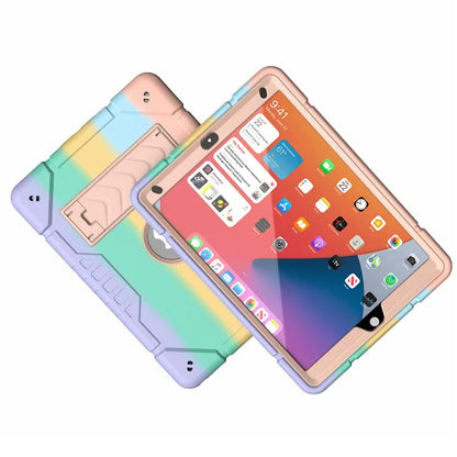 For iPad 10.2 (2019) / (2020) / (2021) Case Kickstand Heavy Duty TPU + PC Tablet Cover Anti-Slip