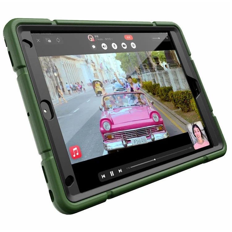 For iPad 10.2 (2019) / (2020) / (2021) Case Kickstand Heavy Duty TPU + PC Tablet Cover Anti-Slip