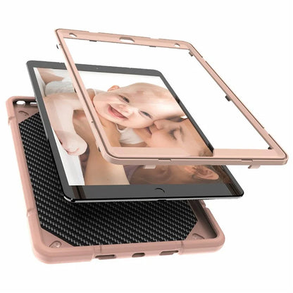 For iPad 10.2 (2019) / (2020) / (2021) Case Kickstand Heavy Duty TPU + PC Tablet Cover Anti-Slip