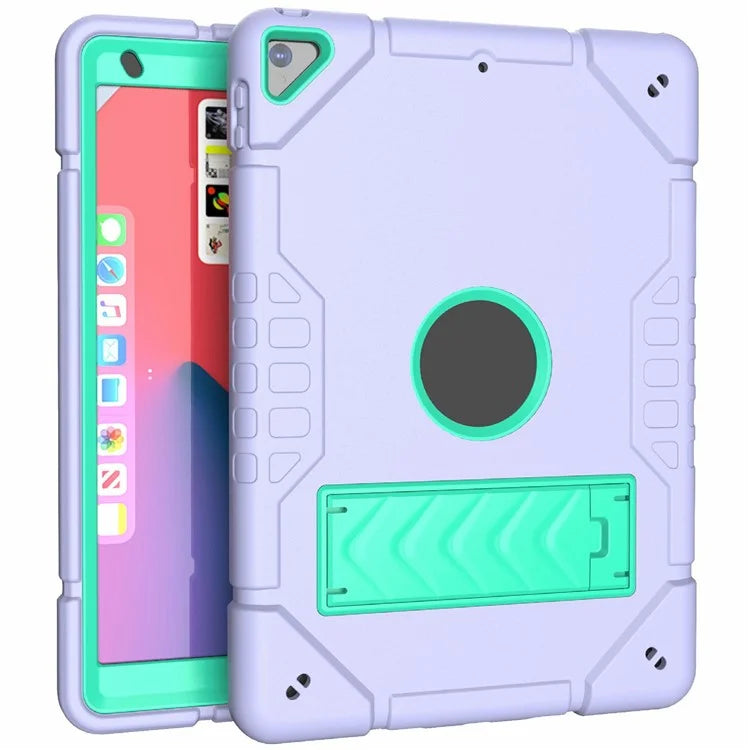 For iPad 10.2 (2019) / (2020) / (2021) Case Kickstand Heavy Duty TPU + PC Tablet Cover Anti-Slip