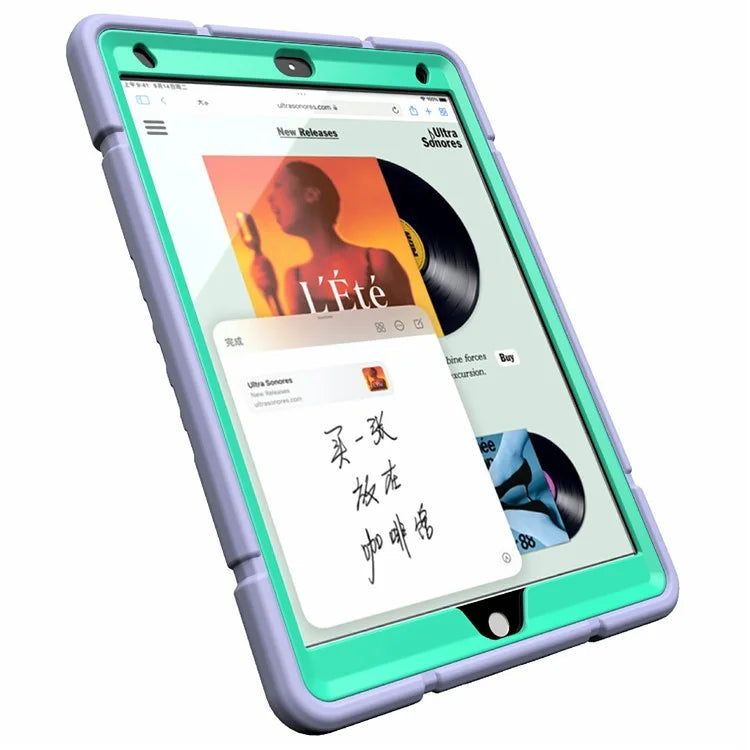 For iPad 10.2 (2019) / (2020) / (2021) Case Kickstand Heavy Duty TPU + PC Tablet Cover Anti-Slip