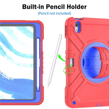 X-Shaped Series for iPad Air 11 (2024) Case Kickstand PC+Silicone Tablet Cover with Shoulder Strap
