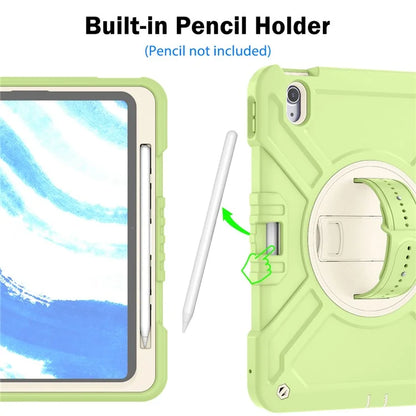 X-Shaped Series for iPad Air 11 (2024) Case Kickstand PC+Silicone Tablet Cover with Shoulder Strap