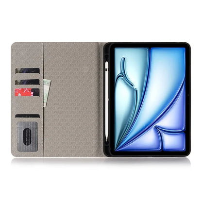 For iPad Air 11 (2024) / iPad Air (2020) / (2022) Case Wallet Pattern Leather Tablet Cover