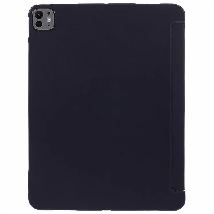 For iPad Pro 11 (2024) Case Leather + Honeycomb TPU Tablet Cover Tri-Fold Stand