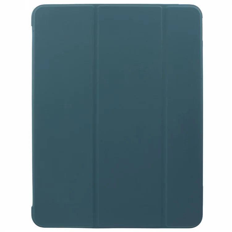 For iPad Pro 11 (2024) Case Leather + Honeycomb TPU Tablet Cover Tri-Fold Standish Green