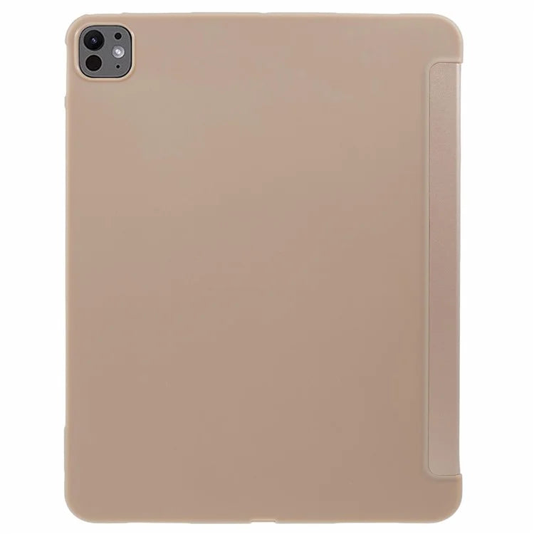 For iPad Pro 11 (2024) Case Leather + Honeycomb TPU Tablet Cover Tri-Fold Stand
