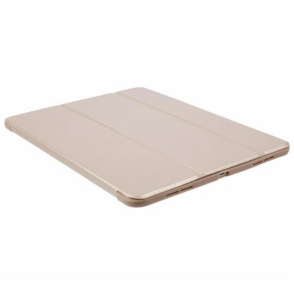 For iPad Pro 11 (2024) Case Leather + Honeycomb TPU Tablet Cover Tri-Fold Stand