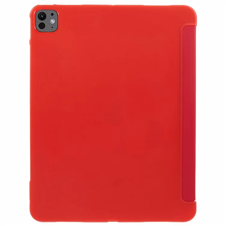 For iPad Pro 11 (2024) Case Leather + Honeycomb TPU Tablet Cover Tri-Fold Stand