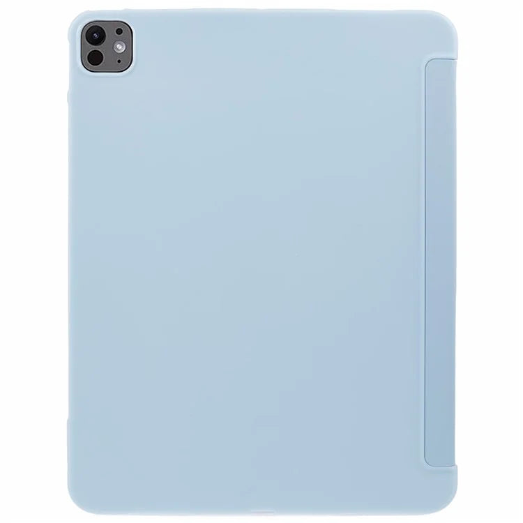 For iPad Pro 11 (2024) Case Leather + Honeycomb TPU Tablet Cover Tri-Fold Stand