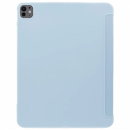 For iPad Pro 11 (2024) Case Leather + Honeycomb TPU Tablet Cover Tri-Fold Stand