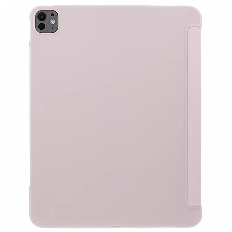 For iPad Pro 11 (2024) Case Leather + Honeycomb TPU Tablet Cover Tri-Fold Stand