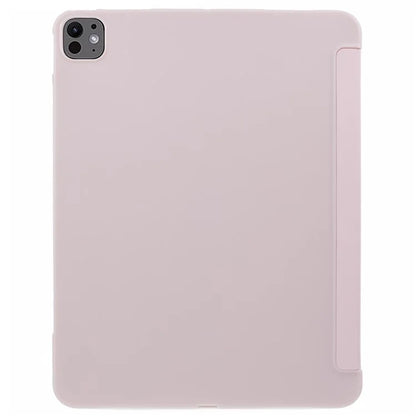 For iPad Pro 11 (2024) Case Leather + Honeycomb TPU Tablet Cover Tri-Fold Stand