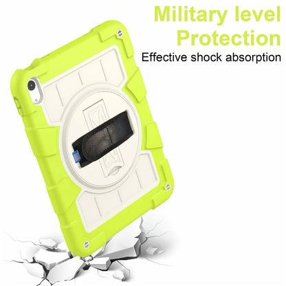 For iPad Air 11 (2024) Kickstand Case Rotating Hand Strap PC+TPU Tablet Cover with Shoulder Strap