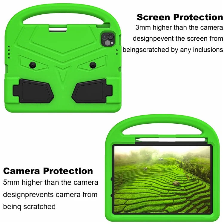 For iPad Pro 11 (2024) Case Sparrow Style EVA Tablet Cover with Kickstand