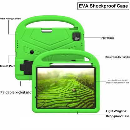 For iPad Pro 11 (2024) Case Sparrow Style EVA Tablet Cover with Kickstand
