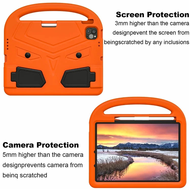 For iPad Pro 11 (2024) Case Sparrow Style EVA Tablet Cover with Kickstand