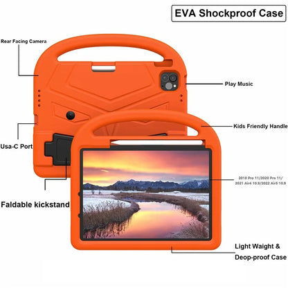 For iPad Pro 11 (2024) Case Sparrow Style EVA Tablet Cover with Kickstand