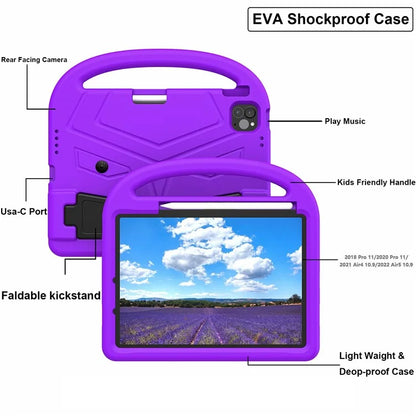 For iPad Pro 11 (2024) Case Sparrow Style EVA Tablet Cover with Kickstand