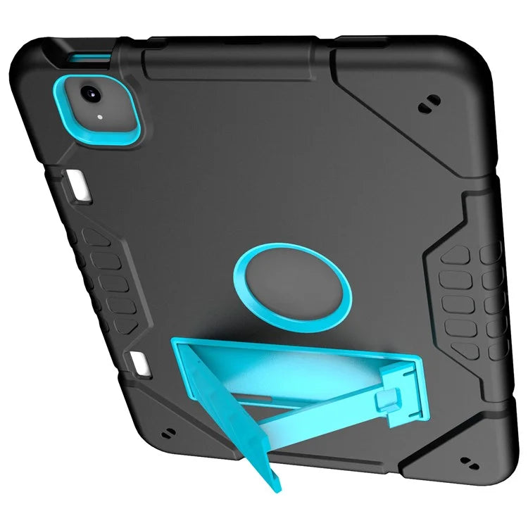 For iPad Air 11 (2024) M2 Case Rugged Kickstand PC+TPU Tablet Cover with Pen Slot