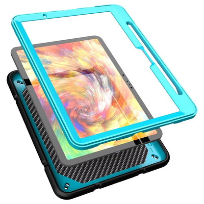 For iPad Air 11 (2024) M2 Case Rugged Kickstand PC+TPU Tablet Cover with Pen Slot