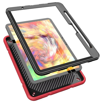 For iPad Air 11 (2024) M2 Case Rugged Kickstand PC+TPU Tablet Cover with Pen Slot