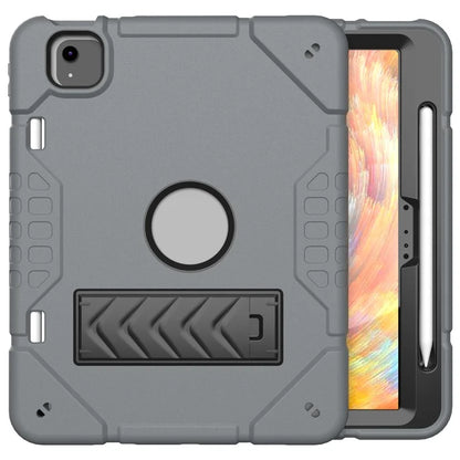 For iPad Air 11 (2024) M2 Case Rugged Kickstand PC+TPU Tablet Cover with Pen Slot