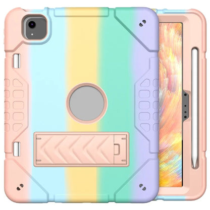 For iPad Air 11 (2024) M2 Case Rugged Kickstand PC+TPU Tablet Cover with Pen Slot